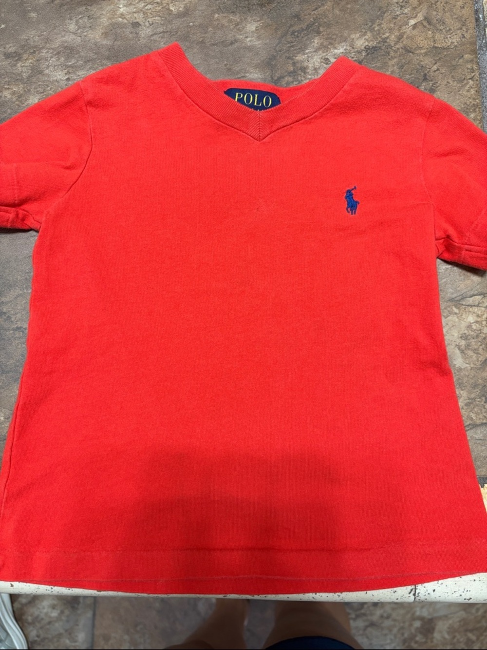 Orange polo V neck